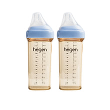 Load image into Gallery viewer, HEGEN PCTO™ 330ML/11OZ FEEDING BOTTLE PPSU, 2-Pack BLUE with 2x Fast Flow Teats (6 months and beyond)