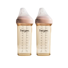 Load image into Gallery viewer, HEGEN PCTO™ 330ML/11OZ FEEDING BOTTLE PPSU, 2-Pack PINK with 2x Fast Flow Teats (6 months and beyond)