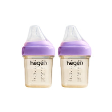 Load image into Gallery viewer, HEGEN PCTO™ 150ML/5OZ FEEDING BOTTLE PPSU,2-Pack Purple with 2x Slow Flow Teats (1 to 3 months)