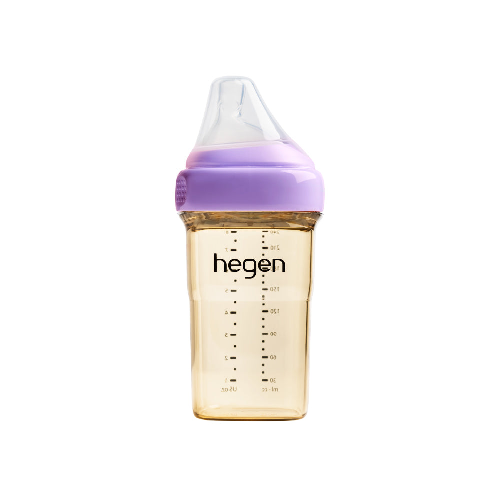 Hegen PCTO™ 240ml/8oz Feeding Bottle PPSU Purple with Medium Flow Teat (3 to 6 months)