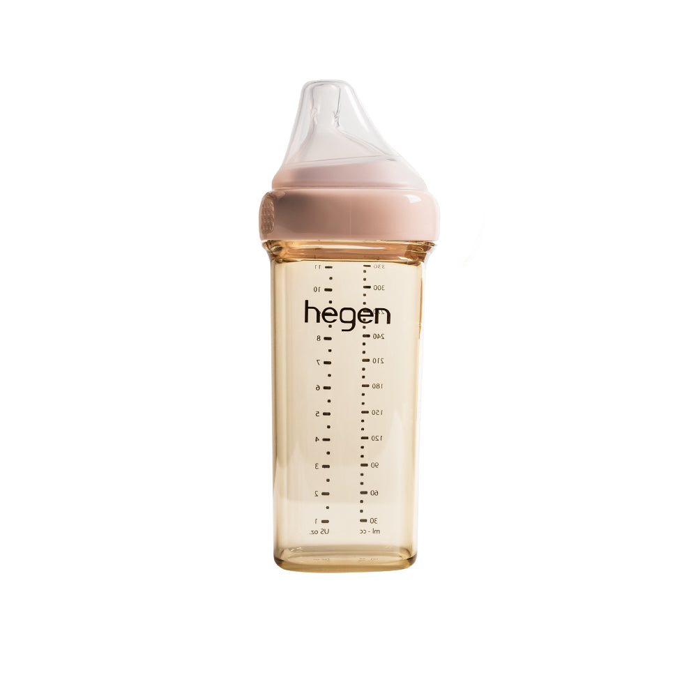 HEGEN PCTO™ 330ML/11OZ FEEDING BOTTLE PPSU Pink with Fast Flow Teat (6 months and beyond)