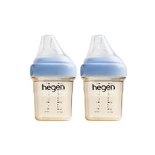 Load image into Gallery viewer, HEGEN PCTO™ 150ML/5OZ FEEDING BOTTLE PPSU,2-Pack Blue with 2x Slow Flow Teats (1 to 3 months)
